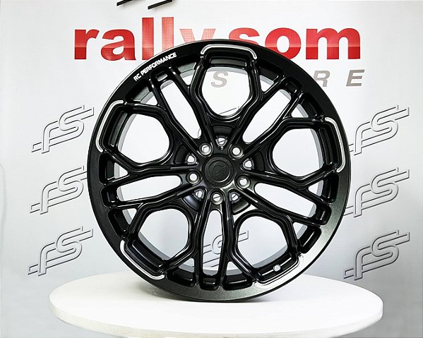 Jogo de Roda RC Performace ART727 Preto Semi Brilho- 19x8,5  5x113 Offset 35 (Nv)