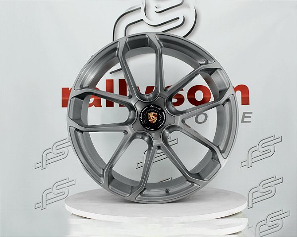 Jogo de Roda Cayenne Gts Grafite 5x130 - 23x10 e 23x11,5 Offset 43 e 47 (Nv)