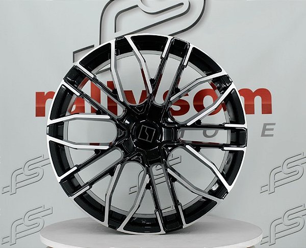 Jogo de Roda Zeeker 001 Preto Brilhante Diamantada 5x108 - 21x8,5 Offset 40 (NV)