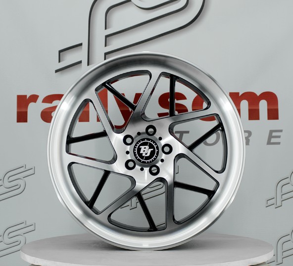 Jogo de Roda BJ Wheels V3 Wheels Preto Diamantada 5x112 - 19x8,5 Offset 45 (Nv)