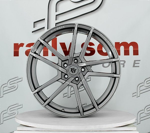 Jogo de Roda BJ V1-RACE Grafite 5x108 - 19x8,5 Offset 45 (Nv)