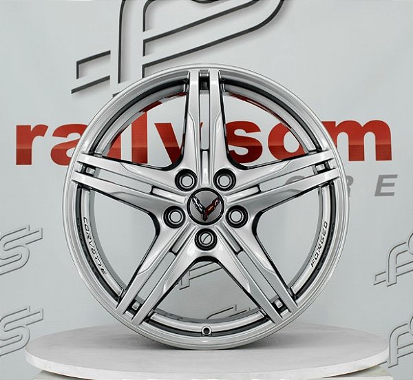 Jogo de Roda Corvette Original Forged Cromo Lock 5x120 - 19x8,5 e 20x11 Offset 52 e 64 (NV)