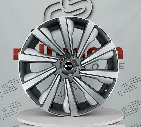 Jogo de Roda Range Rover Grafite Semi-Brilho com aplique  5x120 - 23x9,5 Offset 40 NV