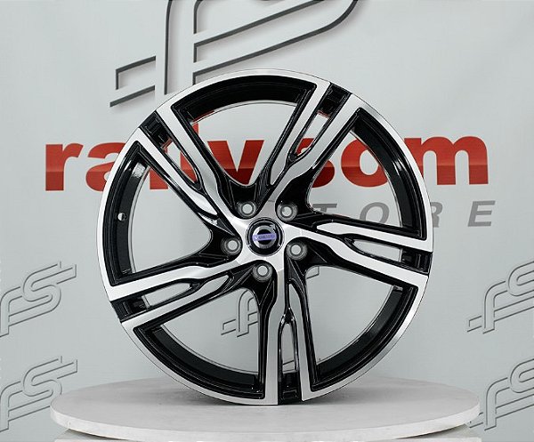 Jogo de Roda Volvo XC 90 Preto Diamantado 5x108 - 19X8 Offset 45 (NV)