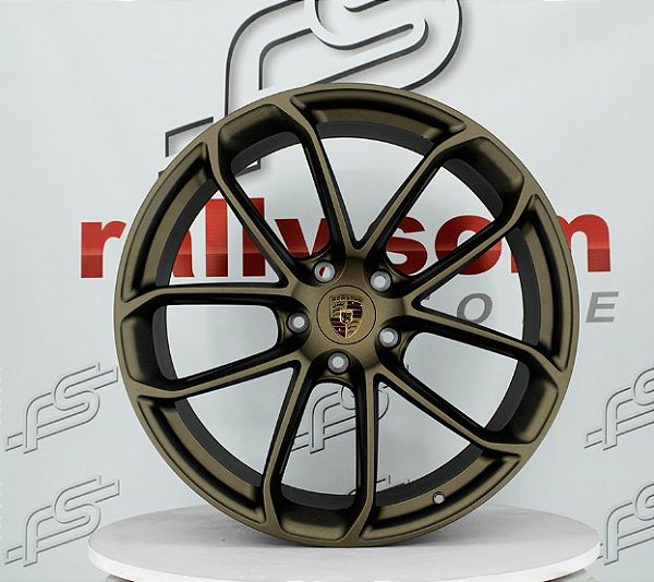 Jogo de Roda Cayenne Bronze Fosco 5x130 - 22x10 e 22x11,5 Offset 48 e 61  (Nv)