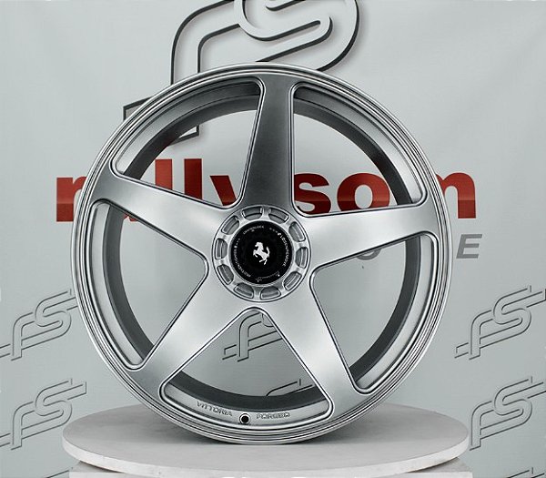 Roda Ferrari SF90 Grafite Brilhante 5x114 - 21x9,5 e 22x12 Offset 43 e 19 (Nv)