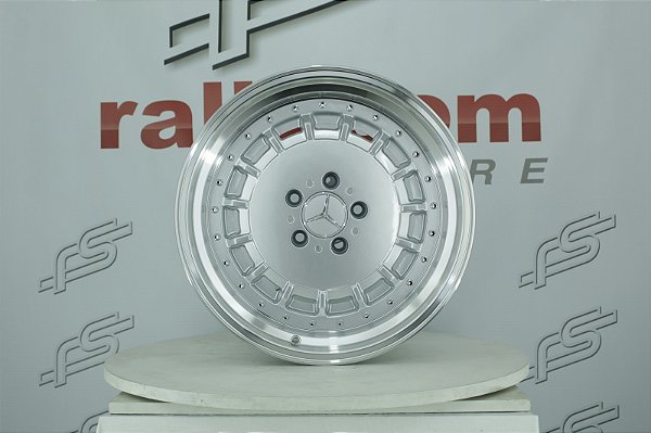 Jogo de Roda Mercedes Prata Borda Diamantado  5x112 - 17x8,5 Offset 20 (Nv)