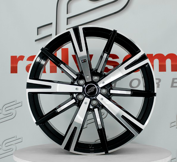 Jogo de Roda RS aplicação Bmw Preto Diamantada 5x112- 20x8,5 e 20x10 Offset 28 e 46 (NV)