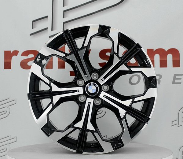 Jogo de Roda Bmw  320 Preto Diamantada 5x112- 19x8 e 19x8,5 Offset 27 e 40 (NV)