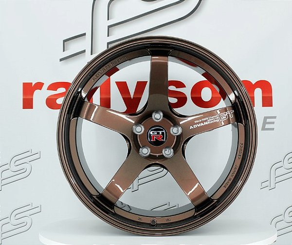 Jogo de Roda Nissan GT-R Bronze Brilhante  5x114 - 20x10 e 20x12 Offset 38 e 25 (Nv)