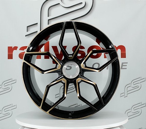 Jogo de Roda Porsche 911 Turbo S Preto com Bronze - 20x9 e 21x12  Offset 40 e 60  (Nv)