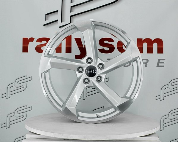 Jogo de Roda Audi Rs6  Prata Diamantado 5x112 - 21x9  Offset 25 (Nv)