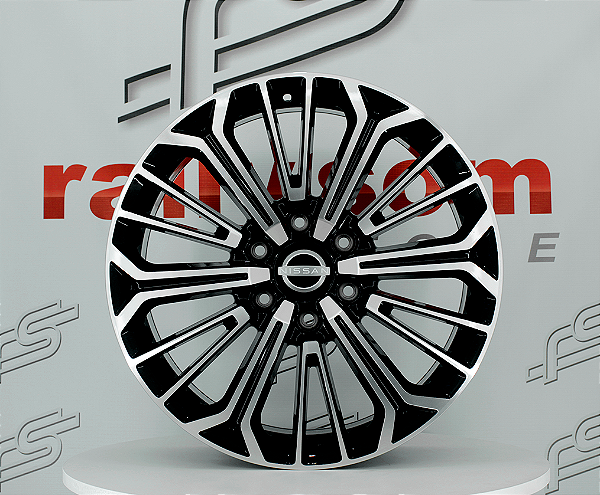 Jogo de Roda Preta Diamantada 6x139 - 20x8,5 Offset 45 (Nv)