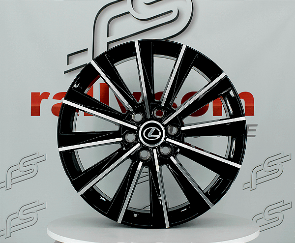 Jogo de Roda Lexus Preta Diamantada 6x139 - 22x8,5 Offset 56 (Nv)