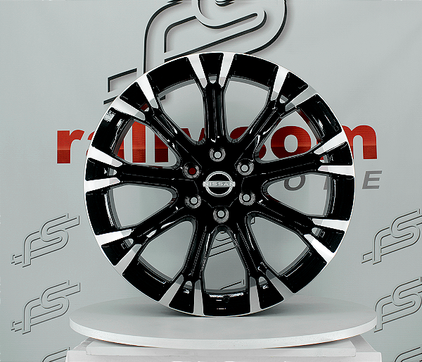 Jogo de Roda 2211B Preta Diamantada 6x139 - 22x8 Offset 30 (Nv)