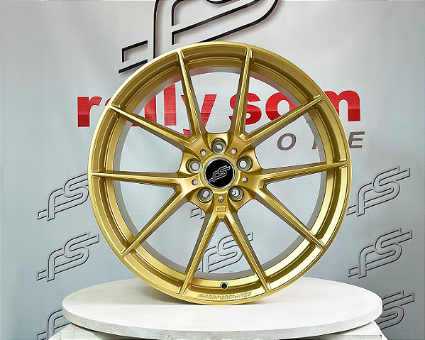 Jogo de Roda RS Aplicação Bmw M4 Cs Dourada 5x112 - 19x8,5 e 19x9,5 Offset 28 e 40
