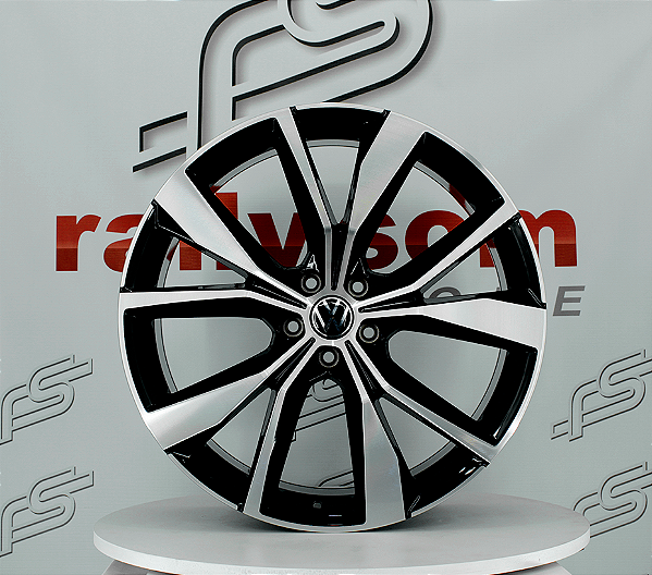 Jogo de Roda VW Tiguan Preto Diamantada 5x112 - 21x9 Offset 34 (Nv)