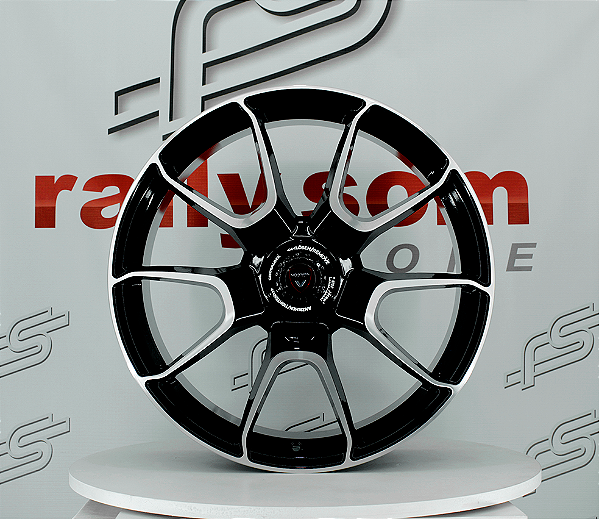 Jogo de Roda Vittoria FF-992 Preto Diamantada 5x113 - 20x8,5 Offset 45 (Nv)