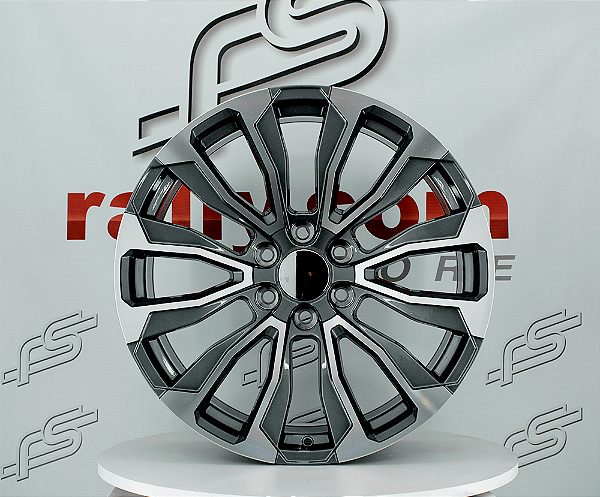 Jogo de Roda RAW Grafite Diamantada 6x139 - 22x9 Offset 24 (Nv)