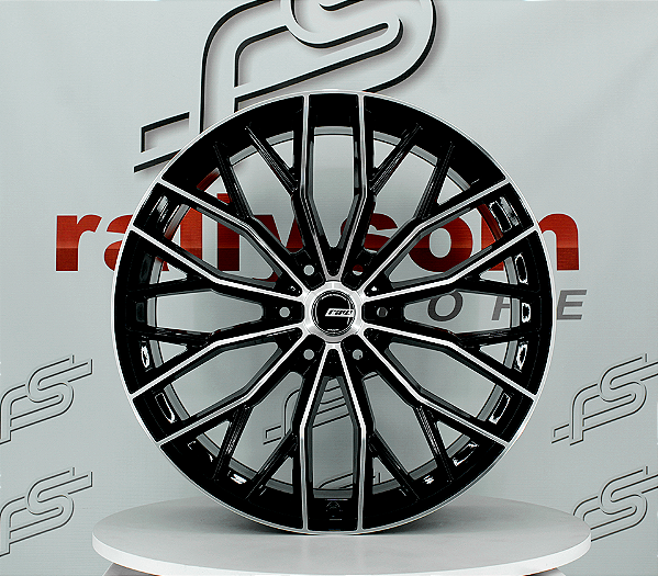 Jogo de Roda RAW Preta  Diamantada 6x139 - 22x9,5 Offset 15 (Nv)