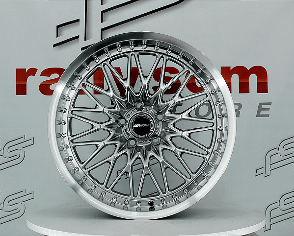 Jogo de Roda BBS  Cromo look borda polida 5x114 - 19x8,5 e 19x9,5 Offset 35 (Nv)
