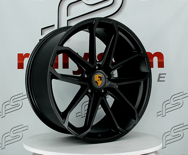Jogo de Roda Porsche Cayenne Grafite 5x130 - 22x10 e 22x11,5  Offset 45 e 61  (Nv)