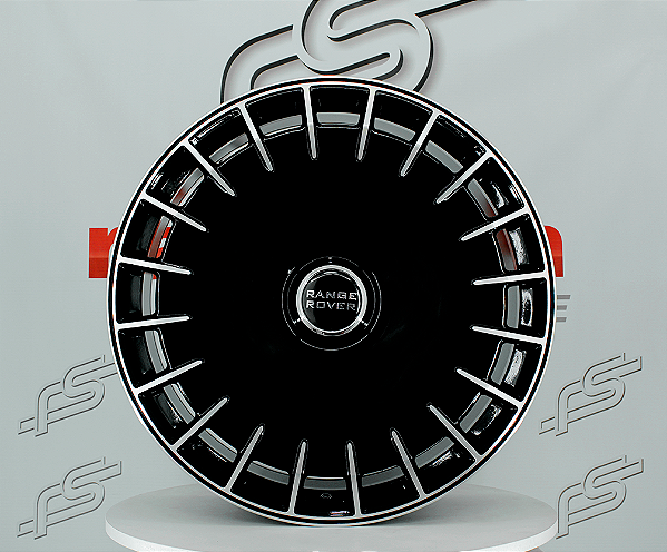 Jogo de Roda Range Rover Preto Borda Diamantada 5x120 - 24x10 Offset 30 (NV)