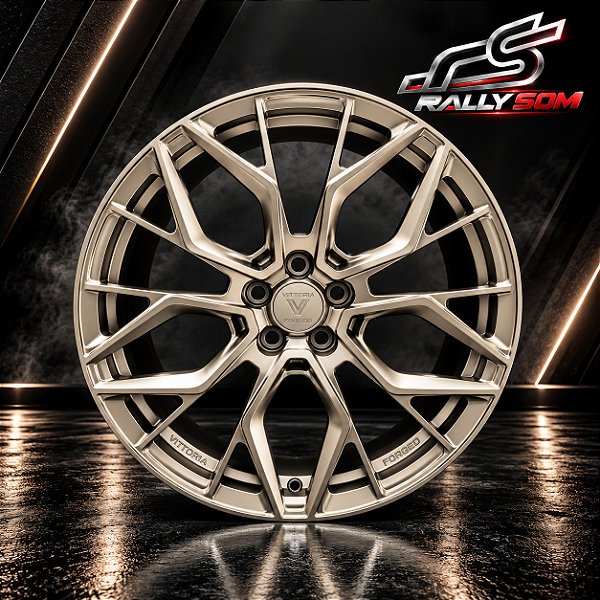 Jogo de Roda Ford Mustang Bronze Semi Brilho 5x114,3 - 20x10 e 20x11 Offset 35 e 50  (Nv)