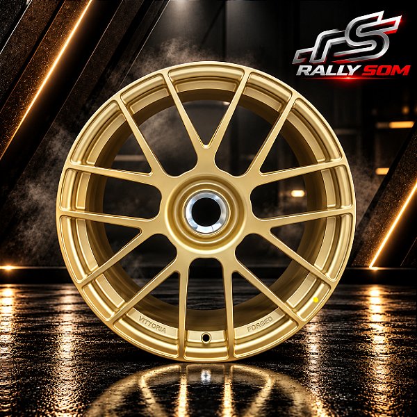 Jogo de Roda Porsche 911 Turbo Dourado Semi Brilho Center Lock - 21x9,5 e 22x12 Offset 35 e 65 (Nv)