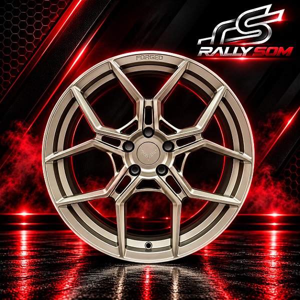 Jogo de Roda Corvette C8 Bronze 5x120 - 20x9,5 e 21x12 Offset 38 e 60 (NV)