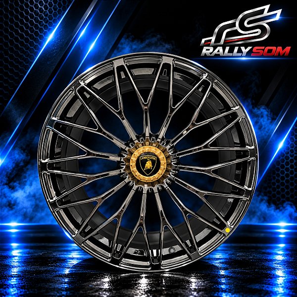 Jogo de Roda Lamborghini Huracan Preto Brilhante 5x112 - 20x8,5 e 20x11 Offset 42 e 40 (NV)