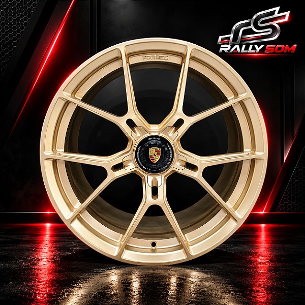 Jogo de Roda Porsche 718 GT4 Champagne 5x130 - 20x8,5 e 20x10 Offset 45 e 40 (Nv)