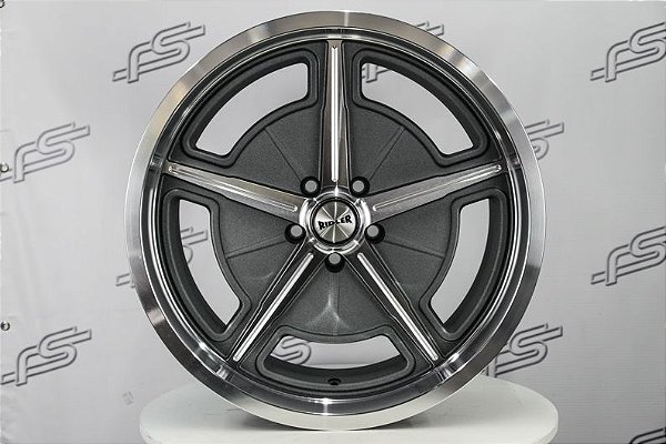 Jogo de Rodas Ridler 605 Grey Aro 18 / Talas 8 e 9,5 / furação 5x114,3