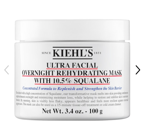 KIEHL'S Since 1851 Ultra Facial Overnight Hydrating Face Mask with 10.5% Squalane