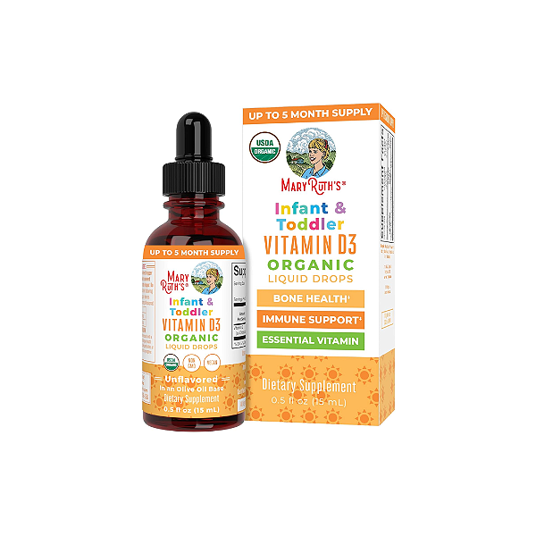 MaryRuth Organics USDA Organic Vitamin D Drops | Vitamin D3 Liquid (15ml)