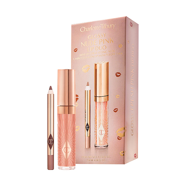 Charlotte Tilbury  Mini Glossy Pink Lip Gloss + Lip Liner Set