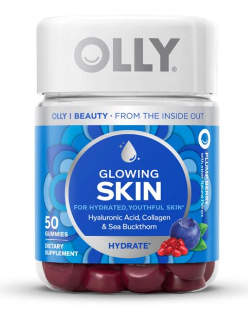 OLLY Glowing Skin Vitamin Gummies with Hyaluronic Acid & Collagen, 50 ct