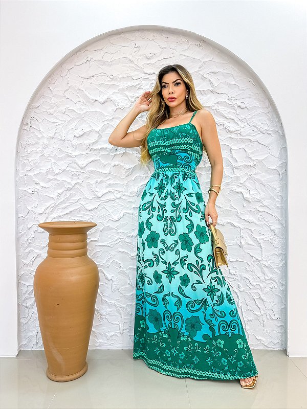 VESTIDO LONGO VERDE