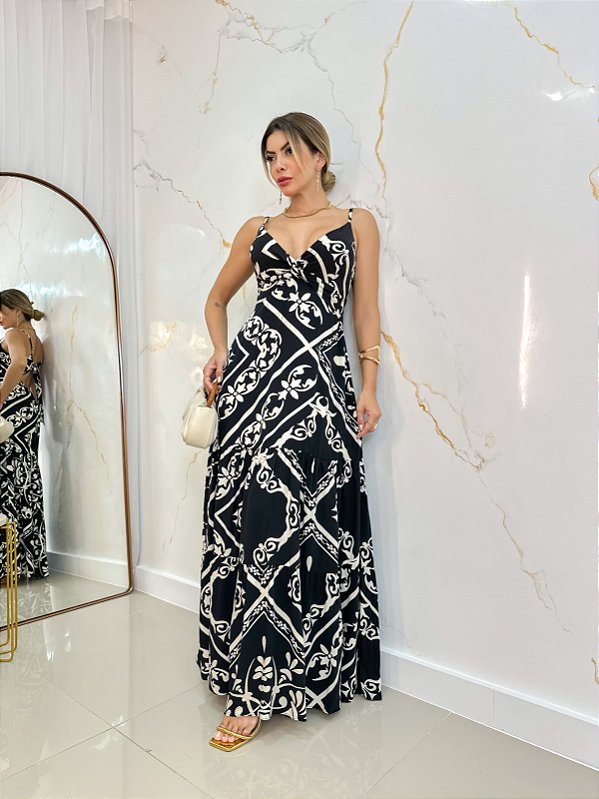 Vestido Marianne longo preto