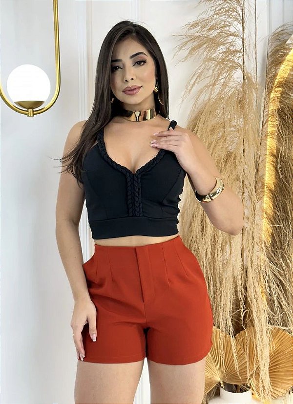 CROPPED ALÇA TRANÇADA