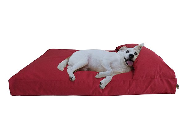 Cama Divã para Cachorro Impermeável Acquablock Vermelho Bordô