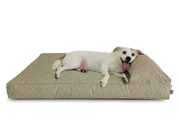 Cama Divã para Cachorro Geométrico Oliva