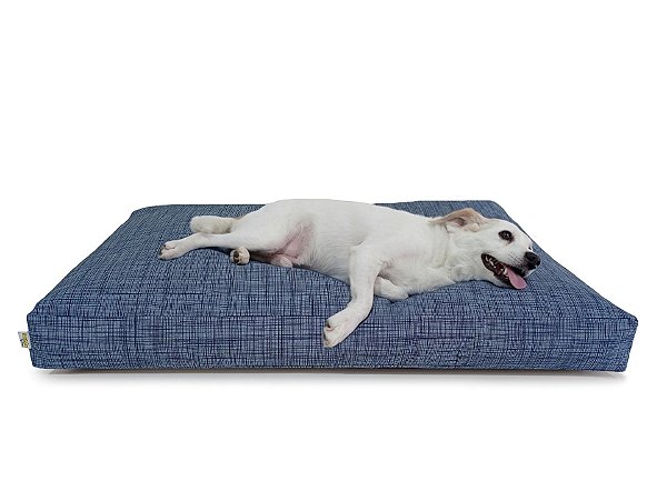 Futon Cachorro Grande Azul Tramê