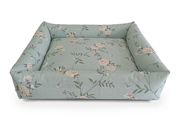 Cama Cachorro Floral Verde