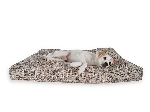 Almofada Futon para Cachorro Textura Bege