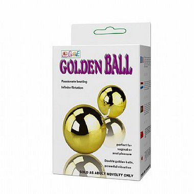 Golden Duo Ball - Bolas Duplas com Vibrador para Clitóris e Estímulo Anal - Ball