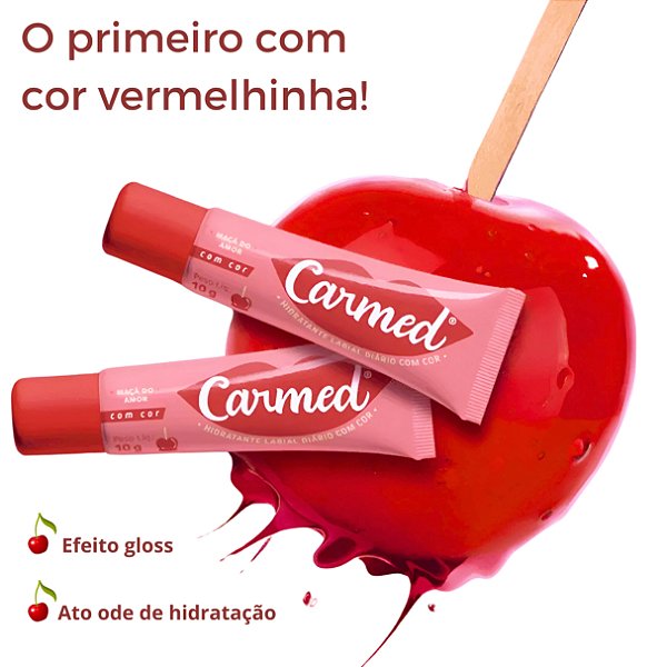 Carmed Maçã do Amor Hidratante Labial com Cor - 10g