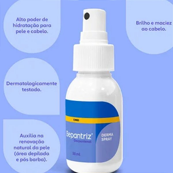 Bepantriz Dexapantenol Derma Pele e Cabelo Solução Spray 50ml