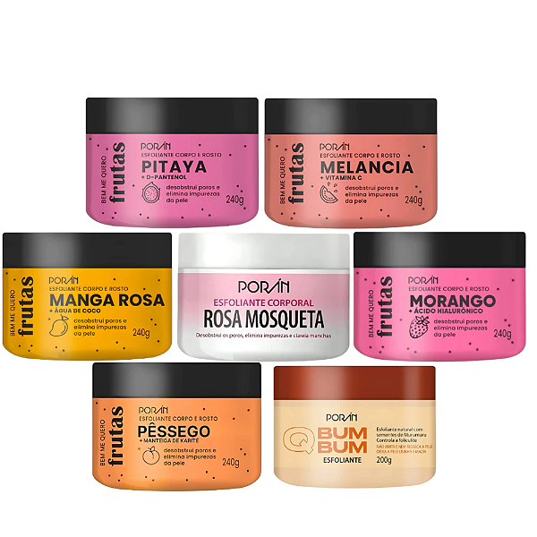 Esfoliante Corporal e Facial Frutas Porán Cosméticos