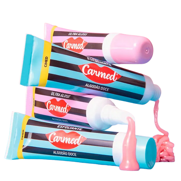 Carmed SOS Algodão Doce Esfoliante 10g + Ultra Gloss 10g